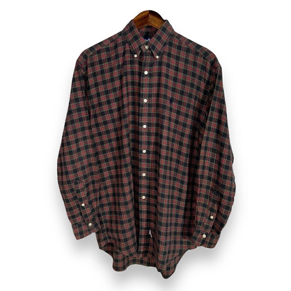 70s Polo Ralph Lauren Made in USA Flannel Button Down Shirt S